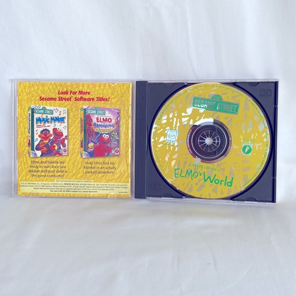 Vintage Mattel Media Elmo’s World Sesame Street Create & Draw In -CD-ROM - Picture 3 of 6